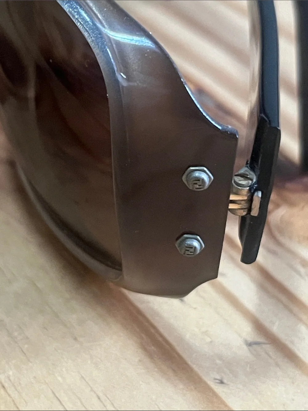 Fendi Brown Gradient Oversized VINTAGE Sunglasses Made in Italy
